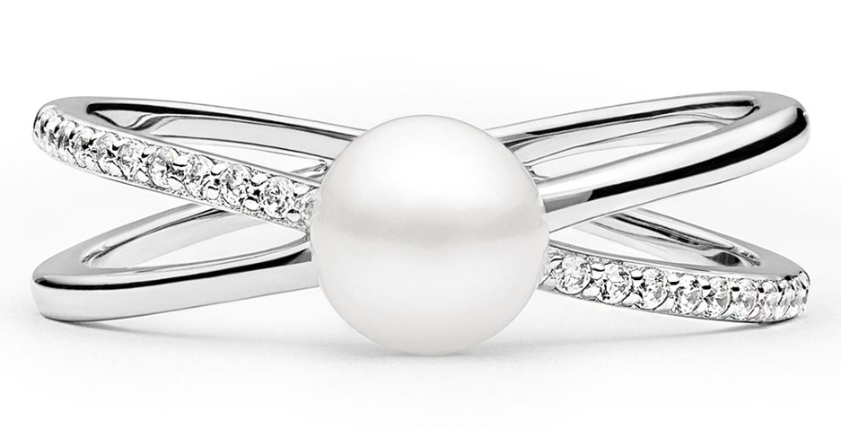 Lykka Pearls pärl zirconia ring i silver 
