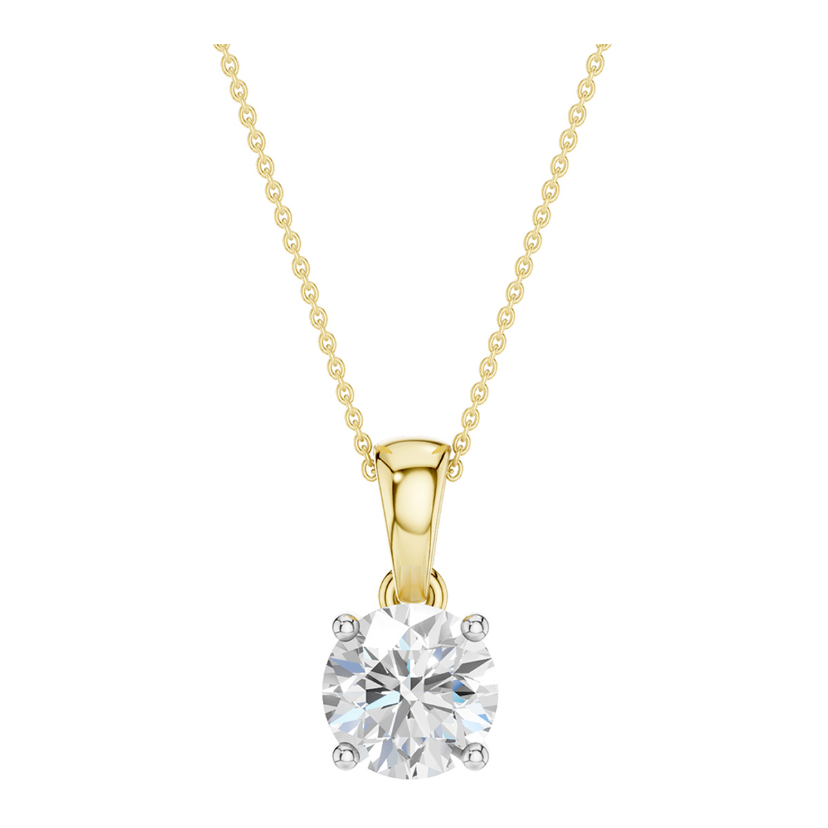 Lykken Elegance runda diamanthänge guld 1.00 ct