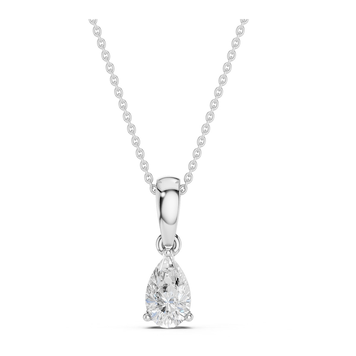Midem Oslo Pear-cut diamanthänge 0.25ct vitt guld