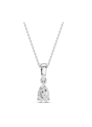 Midem Oslo Pear-cut diamanthänge 0.25ct vitt guld
