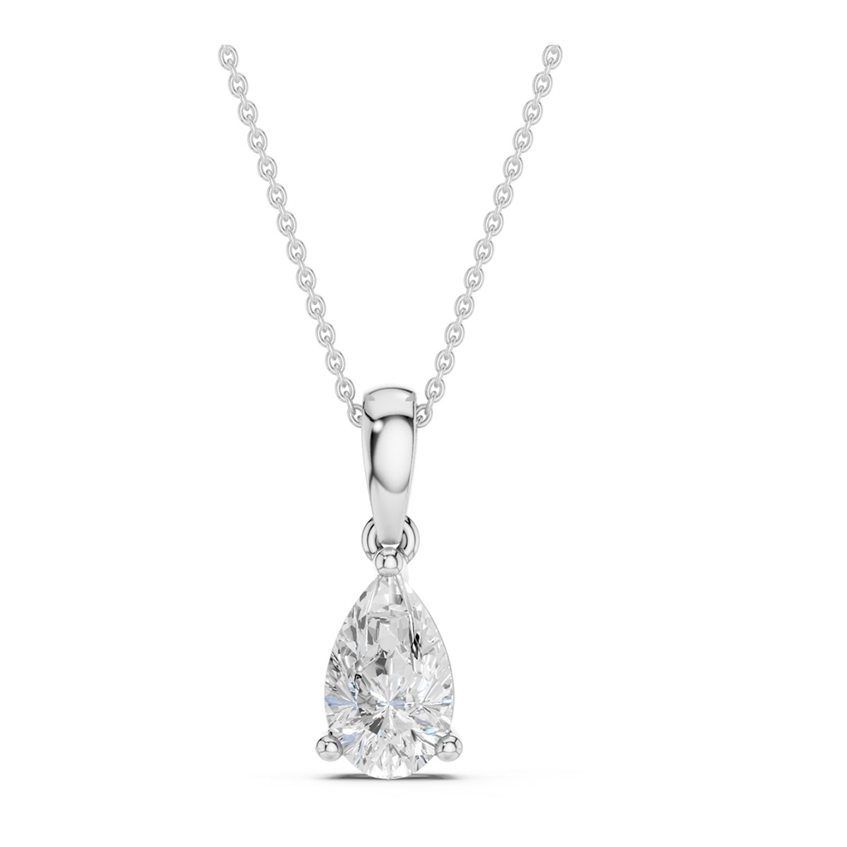 Midem Oslo Pear-cut diamanthänge 0.50ct vitt guld
