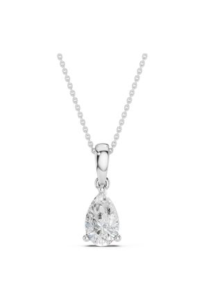 Midem Oslo Pear-cut diamanthänge 0.50ct vitt guld