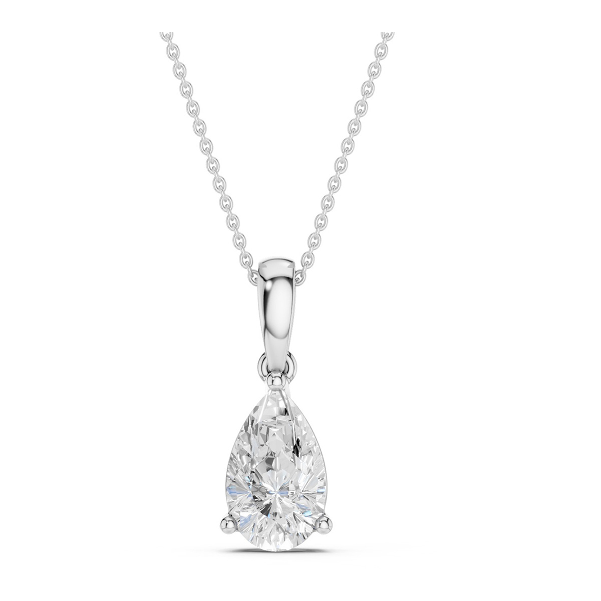 Midem Oslo Pear-cut diamanthänge 0.75ct vitt guld