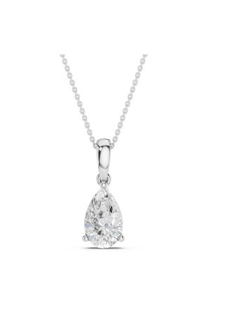 Midem Oslo Pear-cut diamanthänge 0.75ct vitt guld