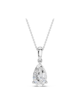 Midem Oslo Pear-cut diamanthänge 1.00ct vitt guld