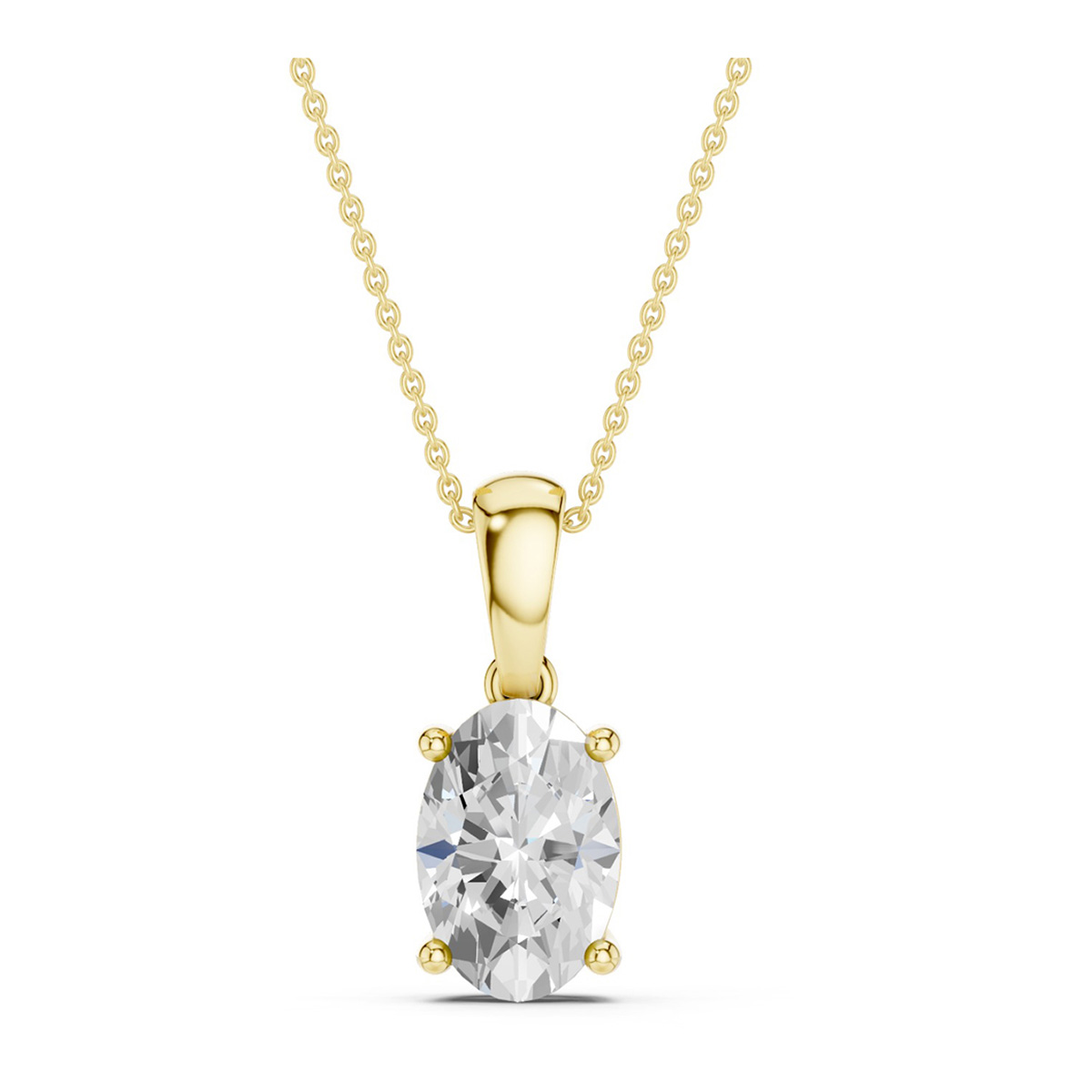 Lykken Elegance oval diamanthänge guld 1.00 ct