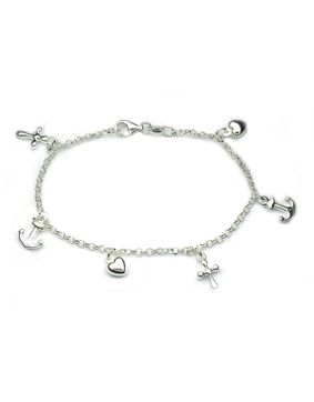 Tro Hopp Kärlek silver armband R241-18.5