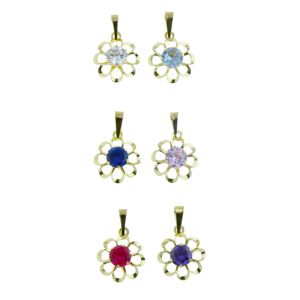 Hängsmycke i 14k guld med zirkonia R8-3 / varierande färger main product photo