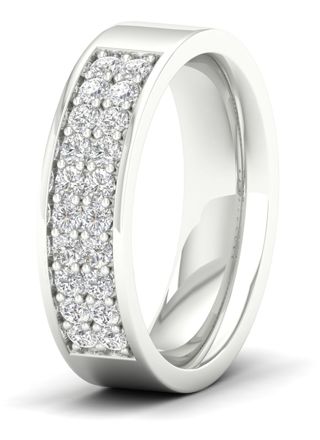 Lykka Elegance dubbel allians diamant ring i vitguld 0,40 ct