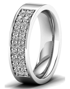 Lykka Elegance dubbel allians diamant ring i vitguld 0,40 ct