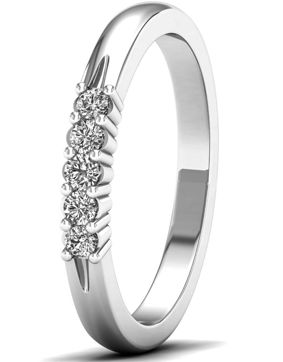 Lykka Elegance diamant alliansring i vitguld 0,14 ct