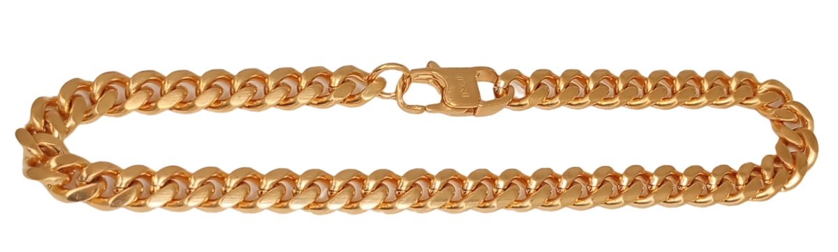 Bosie guldfärgat satinborstat pansararmband 6mm SBB-6G-SAT-H