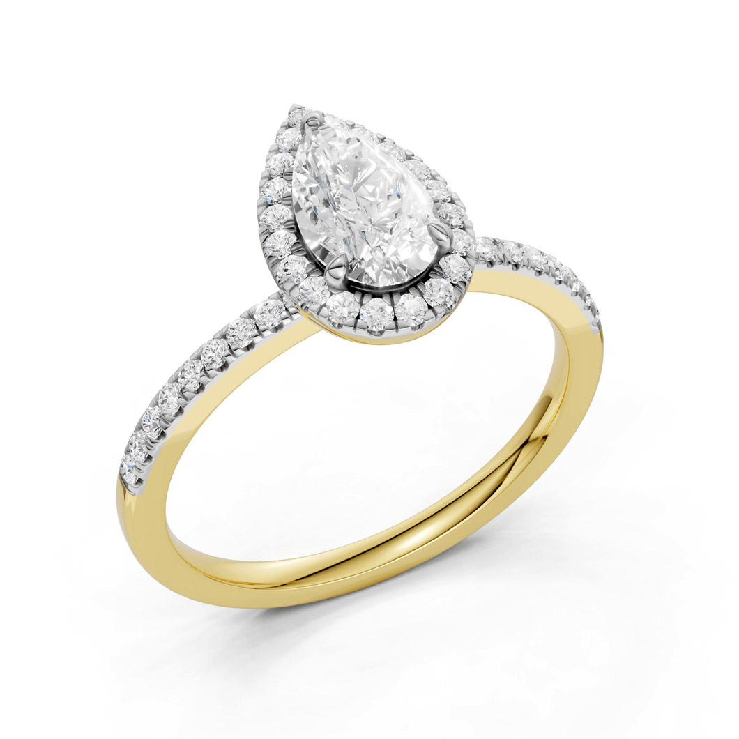 Midem Amsterdam Halo diamantring 1.00ct guld