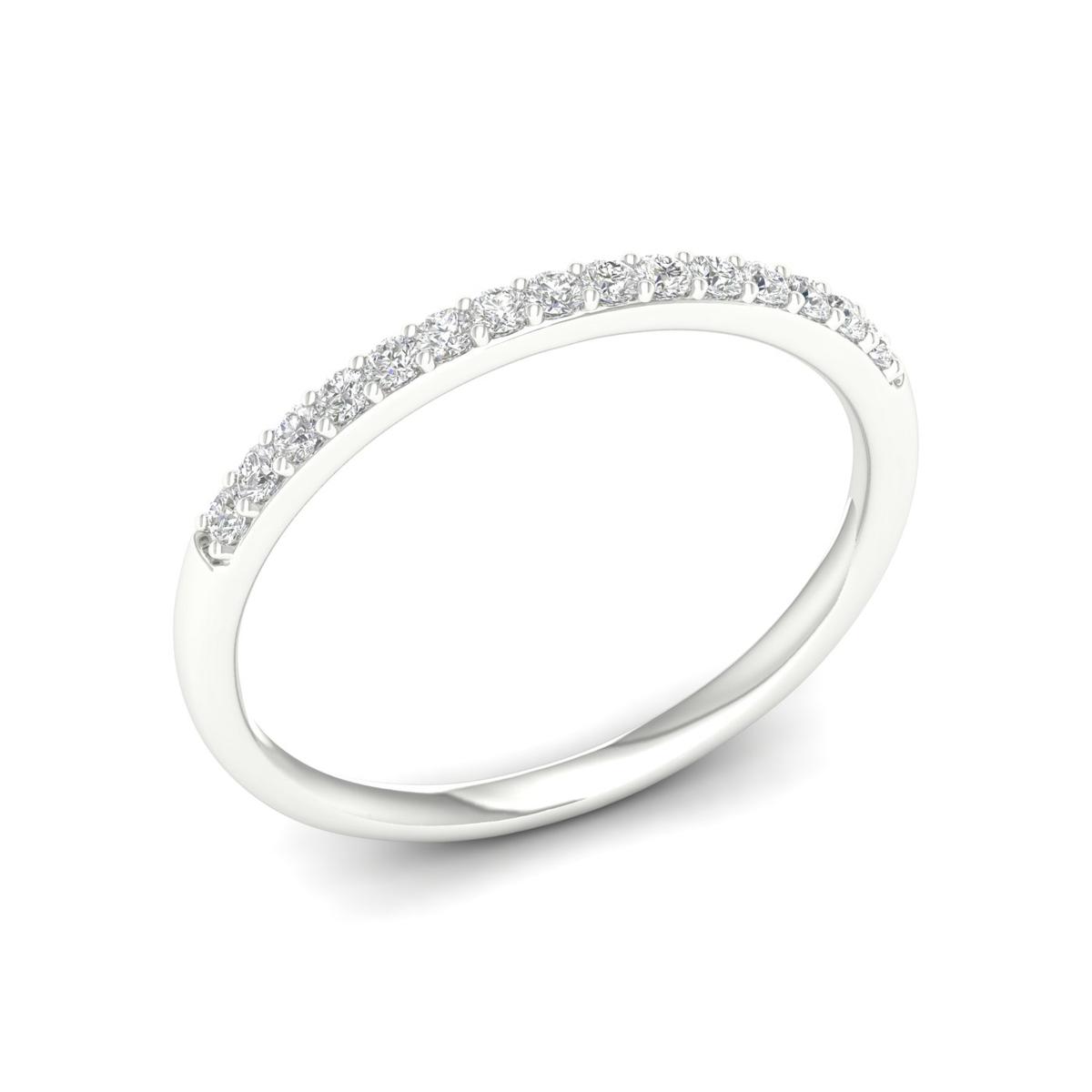Lykka Elegance vitgulds rad-diamantring 0.12 ct 