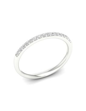 Lykken Elegance vitgulds rad-diamantring 0.12 ct
