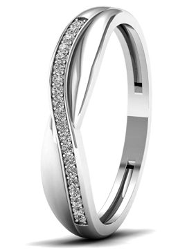 Lykka Elegance crossover diamant ring i vitguld 0,07 ct