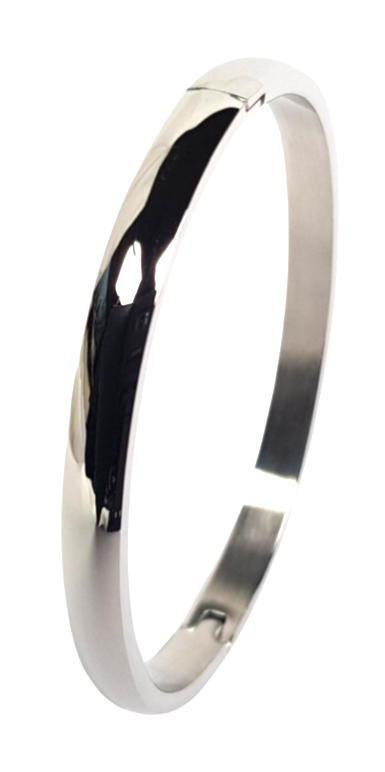 Bosie slät silverfärgad bangle med gångjärn SZ1555ST-6