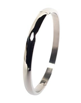 Bosie slät silverfärgad bangle med gångjärn SZ1555ST-6