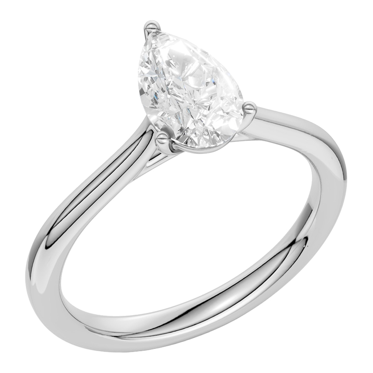 Midem Oslo diamantring 1.00ct vitt guld