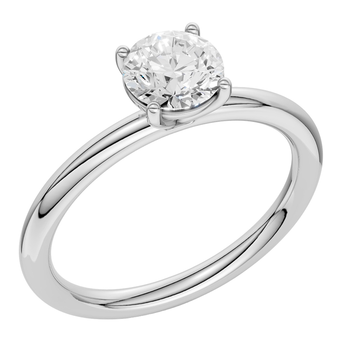 Lykken Elegance runda diamantring vitt guld 1.00 ct-170