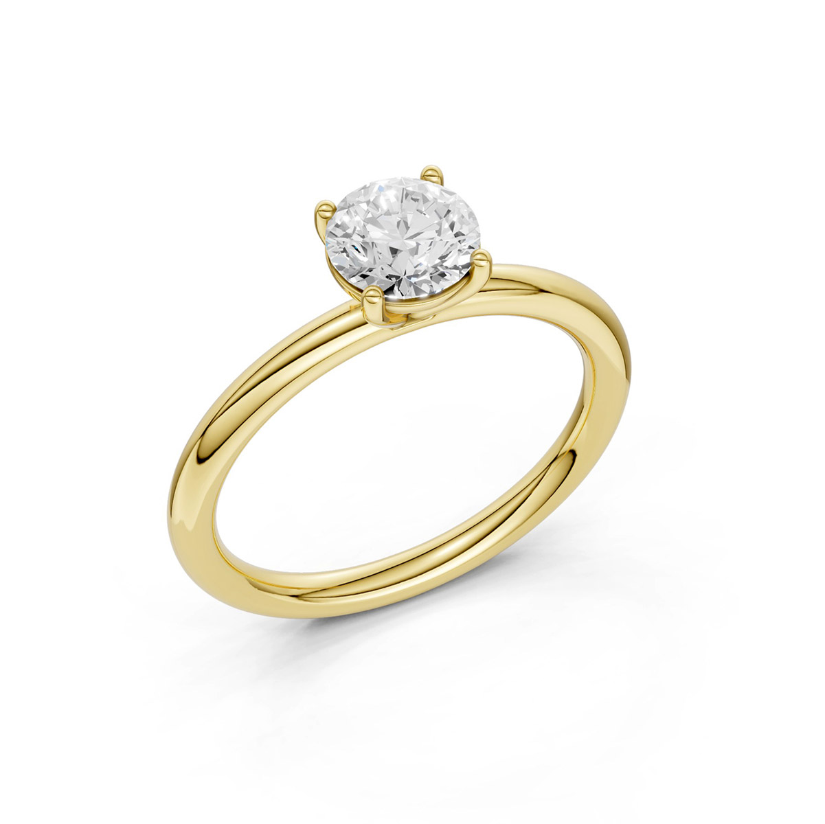 Lykken Elegance runda diamantring guld 1.00 ct