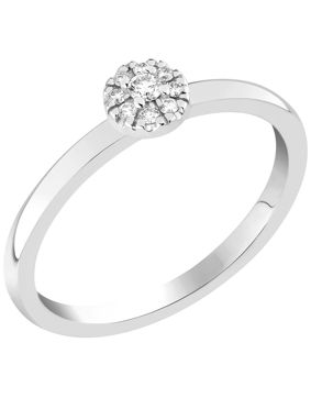 Sandberg Toivomuslähde diamantring halo S-665w