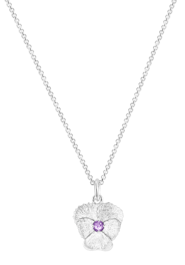 Tammi Jewellery Viola ametist silver halsband S3948A
