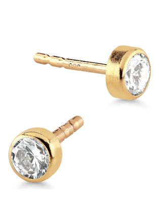 Guldörhängen 4mm zirkon SA-0206/04Z