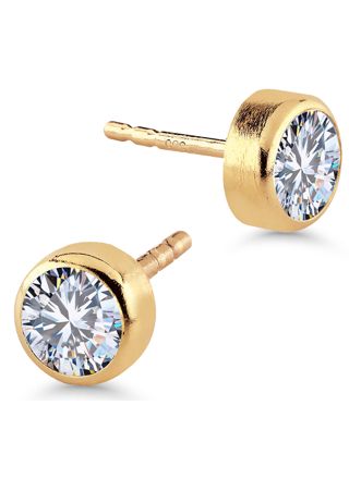 Guldörhängen 5mm zirkon SA-0206/05Z