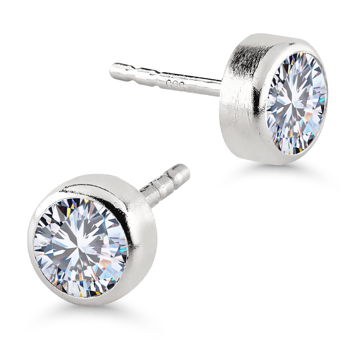 Guldörhängen 4mm zirkon SA-0206/04WZ