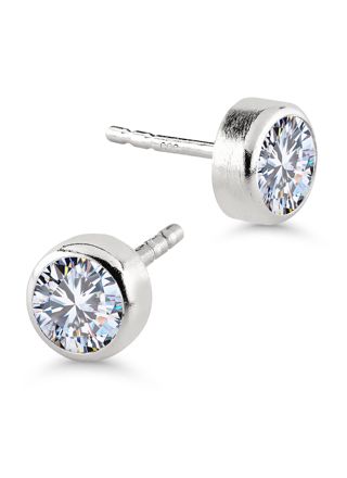 Guldörhängen 4mm zirkon SA-0206/04WZ