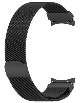 Tiera Samsung Galaxy Watch4 och Watch5 Milanese stål armband svart