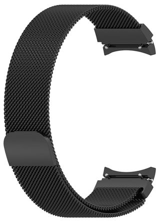 Tiera Samsung Galaxy Watch4 och Watch5 Milanese stål armband svart 