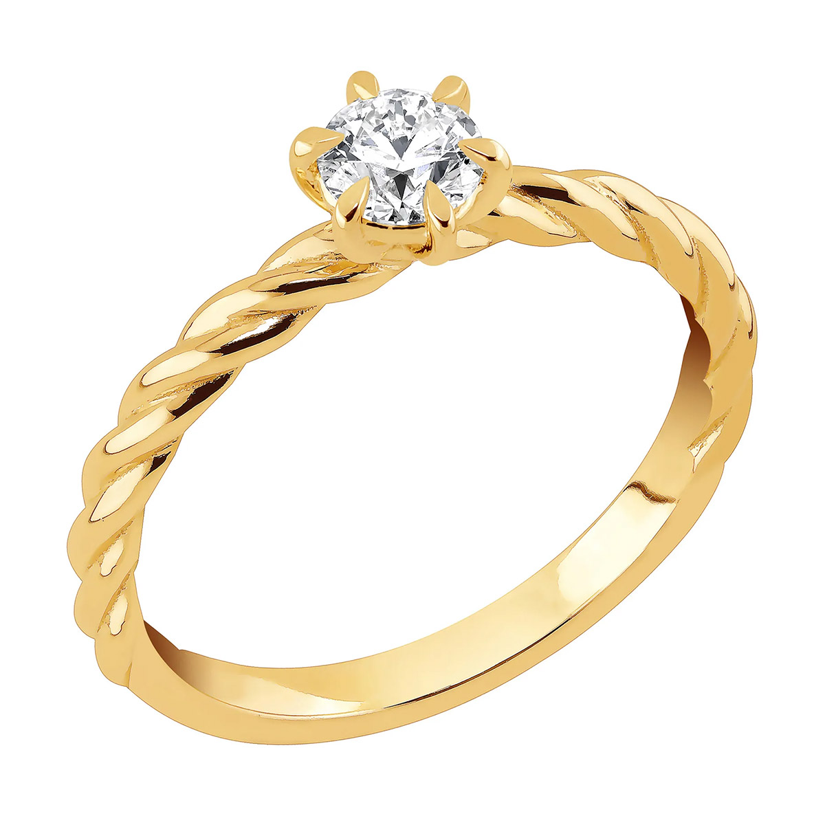 Sandberg Elämänlanka 0.30ct diamantring vriden ringskena M-51k