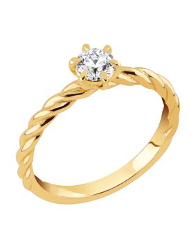 Sandberg Elämänlanka 0.30ct laboratoriediamantring vriden ringskena M-51k-SYN