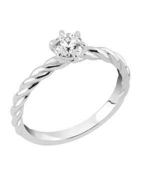 Sandberg Elämänlanka 0.30ct laboratoriediamantring vriden ringskena M-51w-SYN