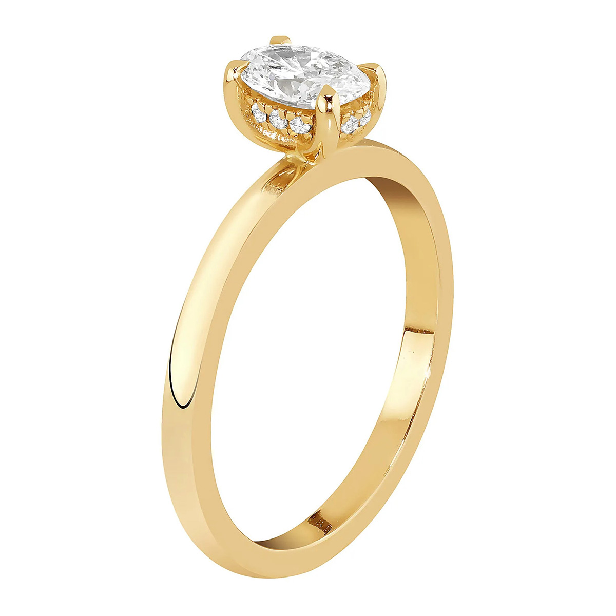 Sandberg Kastepisara diamantring 0.53 ct gult guld M-145k