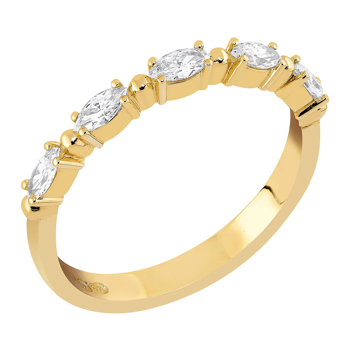 Sandberg Kastepisara rad diamantring 0.28 ct gult guld M-338k