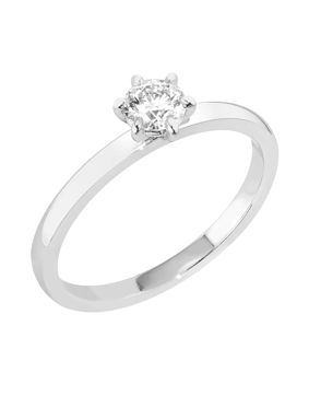 Sandberg Kastepisara labbodlad diamant ring 0.30ct M-35w-SYN