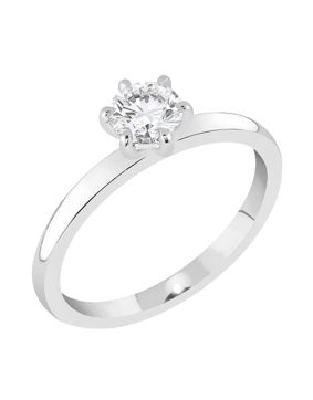 Sandberg Kastepisara labbodlad diamant ring 0.50ct M-35w-SYN