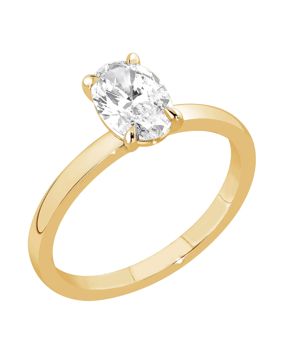 Sandberg Kastepisara diamantring labbodlad oval 0.50ct M-46k-SYN