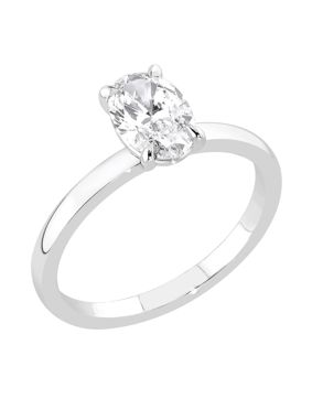 Sandberg Kastepisara diamantring labbodlad oval 0.50ct M-46w-SYN
