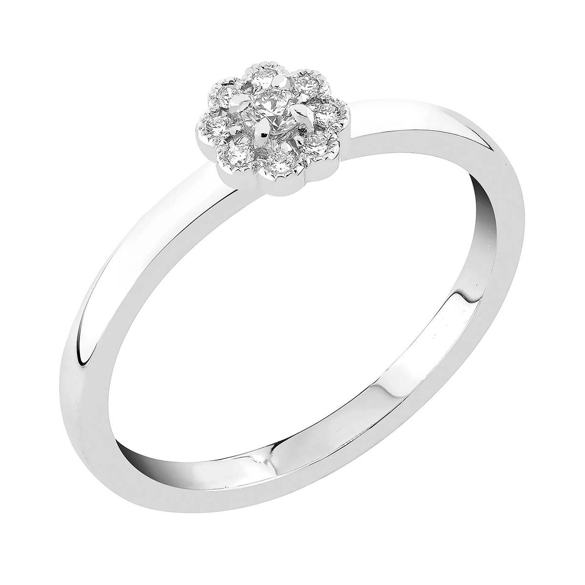 Sandberg Kukkaniitty labbodlad diamantring halo M-832w-SYN