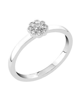 Sandberg Kukkaniitty labbodlad diamantring halo M-832w-SYN