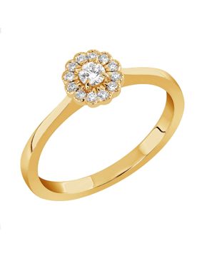 Sandberg Kukkaniitty diamantring halo M-842k