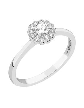 Sandberg Kukkaniitty diamantring halo M-872w