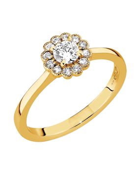 Sandberg Kukkaniitty diamantring halo 0.34ct M-882k