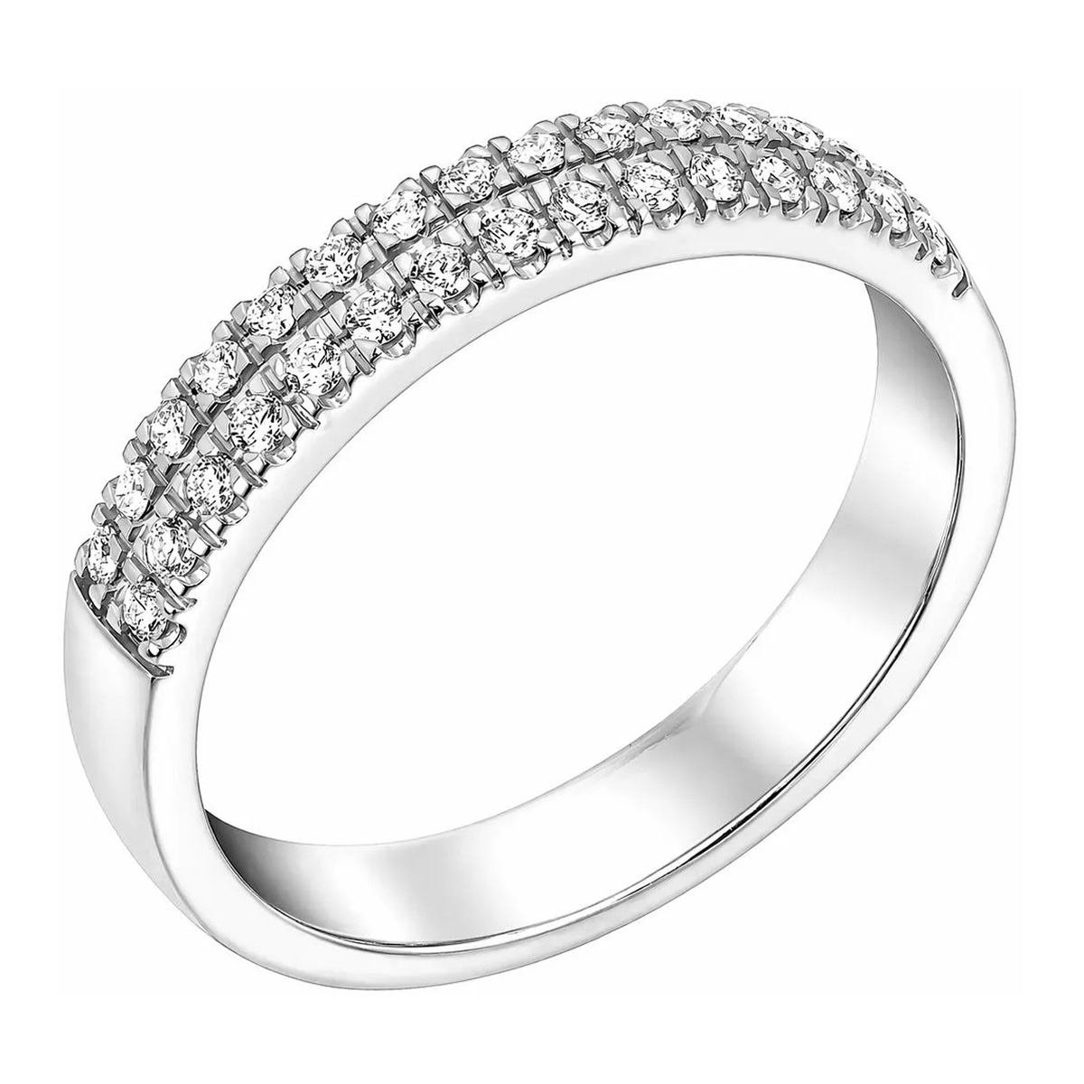 Sandberg Myötätuuli 2-radigt rad diamantring 0.24 ct vitt guld M-186w