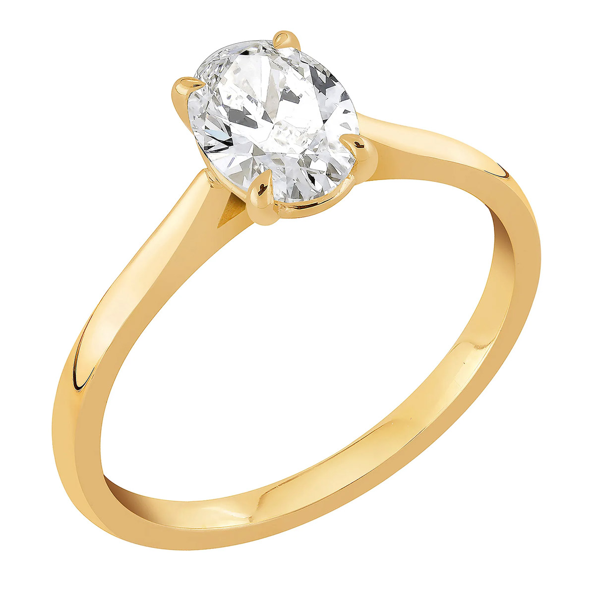 Sandberg Taivaanranta 1ct oval laboratoriediamantring M-246k-SYN