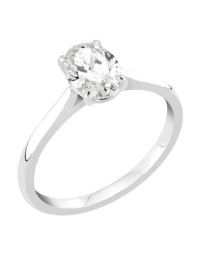 Sandberg Taivaanranta 1ct oval laboratoriediamantring M-246w-SYN